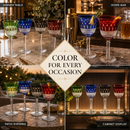 Crystal Italian Multicolor Design Glasses -Set of 4