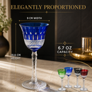 Crystal Italian Multicolor Design Glasses -Set of 4