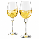 Rhinestone DIAMOND Studded Wine Glasses 16 Ounces Set