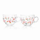 Painted Cherry Blossom Mugs by Jersey Art Glass