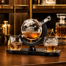 Whiskey & Wine Decanter Globe World Set - 850ml by The Wine Savant