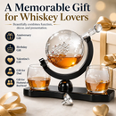 Whiskey & Wine Decanter Globe World Set - 850ml by The Wine Savant