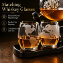 Whiskey & Wine Decanter Globe World Set - 850ml by The Wine Savant