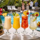 Set Of 4 Pina Colada Hurricane Glasses 14OZ By Cocktail Glasses Set Pina Colada Glas by The Wine Savant
