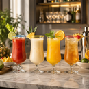 Set Of 4 Pina Colada Hurricane Glasses 14OZ By Cocktail Glasses Set Pina Colada Glas by The Wine Savant