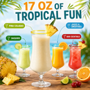 Set Of 4 Pina Colada Hurricane Glasses 14OZ By Cocktail Glasses Set Pina Colada Glas by The Wine Savant
