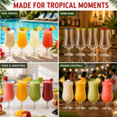 Set Of 4 Pina Colada Hurricane Glasses 14OZ By Cocktail Glasses Set Pina Colada Glas by The Wine Savant