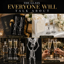 Stemmed Skeleton Champagne Flute Glass | Set of 2 | 7.5oz by The Wine Savant
