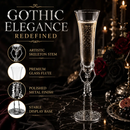 Skeleton Champagne Flute Glass | Single | 7.5oz by The Wine Savant
