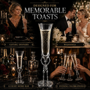 Skeleton Champagne Flute Glass | Single | 7.5oz by The Wine Savant
