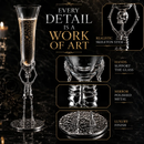 Skeleton Champagne Flute Glass | Single | 7.5oz by The Wine Savant
