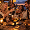 Skull Skeleton Wine & Whiskey Globe Decanter Set - 850 mL