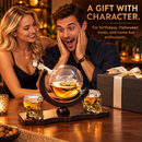 Skull Skeleton Wine & Whiskey Globe Decanter Set - 850 mL