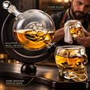 Skull Skeleton Wine & Whiskey Globe Decanter Set - 850 mL
