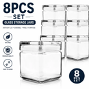 800ml Glass Container 1-Quart Jars with Glass Lids by Moss Artistry