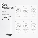 Tattoo Estheticians Pmu Eyelash LED Floor Light,  moon Lamp with phone holder