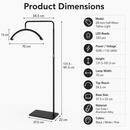 Tattoo Estheticians Pmu Eyelash LED Floor Light,  moon Lamp with phone holder