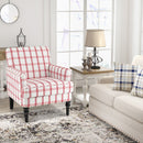 Modern Upholstered Padded Accent Chair with Rubber Wood Legs