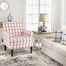 Modern Upholstered Padded Accent Chair with Rubber Wood Legs by LJGDeals