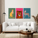 Cheetah Cat Prints Colorful Wall Art Decor by Wall Art Set