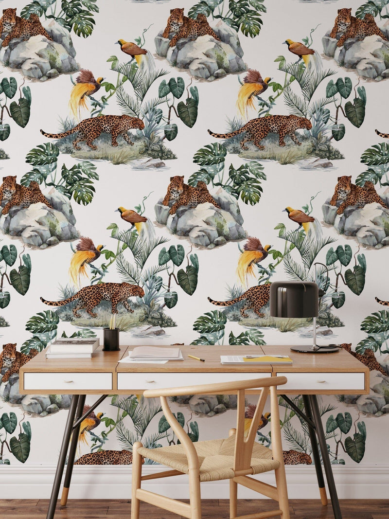 Cheetah Seamless Pattern Animals Print Wallpaper Mural