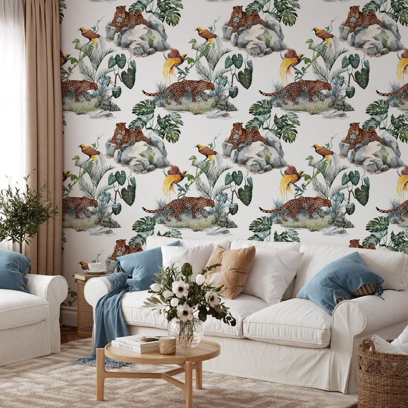 Cheetah Seamless Pattern Animals Print Wallpaper Mural