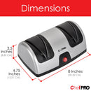 Chef PRO Electric Kitchen Knife Sharpener and Polishing System, Black-Silver