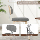 Chenille Fabric Upholstered Wooden Kitchen Chairs Set of 4 by LJGDeals