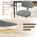 Chenille Fabric Upholstered Wooden Kitchen Chairs Set of 4 by LJGDeals