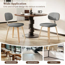 Chenille Fabric Upholstered Wooden Kitchen Chairs Set of 4 by LJGDeals