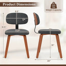 Chenille Fabric Upholstered Wooden Kitchen Chairs Set of 4 by LJGDeals