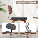 Chenille Fabric Upholstered Wooden Kitchen Chairs Set of 4 by LJGDeals
