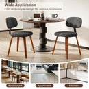 Chenille Fabric Upholstered Wooden Kitchen Chairs Set of 4 by LJGDeals