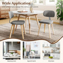 Chenille Fabric Upholstered Wooden Kitchen Chairs Set of 2 by LJGDeals