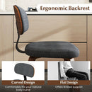 Chenille Fabric Upholstered Wooden Kitchen Chairs Set of 2 by LJGDeals