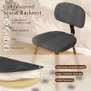 Chenille Fabric Upholstered Wooden Kitchen Chairs Set of 2 by LJGDeals