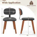 Chenille Fabric Upholstered Wooden Kitchen Chairs Set of 2 by LJGDeals