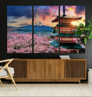 Cherry Blossoms Canvas Print, Chureito Pagoda & Mount Fuji by MyGreatCanvas | Canvas Wall Art Prints | Photo Prints & Wall Decor