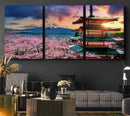 Cherry Blossoms Canvas Print, Chureito Pagoda & Mount Fuji by MyGreatCanvas | Canvas Wall Art Prints | Photo Prints & Wall Decor
