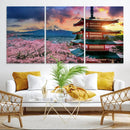 Cherry Blossoms Canvas Print, Chureito Pagoda & Mount Fuji by MyGreatCanvas | Canvas Wall Art Prints | Photo Prints & Wall Decor