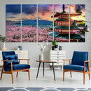 Cherry Blossoms Canvas Print, Chureito Pagoda & Mount Fuji by MyGreatCanvas | Canvas Wall Art Prints | Photo Prints & Wall Decor