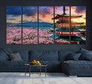 Cherry Blossoms Canvas Print, Chureito Pagoda & Mount Fuji by MyGreatCanvas | Canvas Wall Art Prints | Photo Prints & Wall Decor