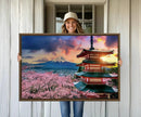 Cherry Blossoms Canvas Print, Chureito Pagoda & Mount Fuji by MyGreatCanvas | Canvas Wall Art Prints | Photo Prints & Wall Decor