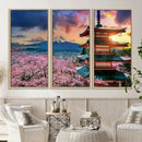 Cherry Blossoms Canvas Print, Chureito Pagoda & Mount Fuji by MyGreatCanvas | Canvas Wall Art Prints | Photo Prints & Wall Decor