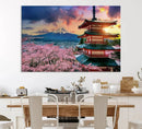 Cherry Blossoms Canvas Print, Chureito Pagoda & Mount Fuji by MyGreatCanvas | Canvas Wall Art Prints | Photo Prints & Wall Decor