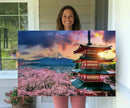 Cherry Blossoms Canvas Print, Chureito Pagoda & Mount Fuji by MyGreatCanvas | Canvas Wall Art Prints | Photo Prints & Wall Decor