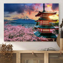 Cherry Blossoms Canvas Print, Chureito Pagoda & Mount Fuji by MyGreatCanvas | Canvas Wall Art Prints | Photo Prints & Wall Decor