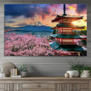 Cherry Blossoms Canvas Print, Chureito Pagoda & Mount Fuji by MyGreatCanvas | Canvas Wall Art Prints | Photo Prints & Wall Decor