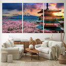 Cherry Blossoms Canvas Print, Chureito Pagoda & Mount Fuji by MyGreatCanvas | Canvas Wall Art Prints | Photo Prints & Wall Decor