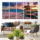 Cherry Blossoms Canvas Print, Chureito Pagoda & Mount Fuji by MyGreatCanvas | Canvas Wall Art Prints | Photo Prints & Wall Decor